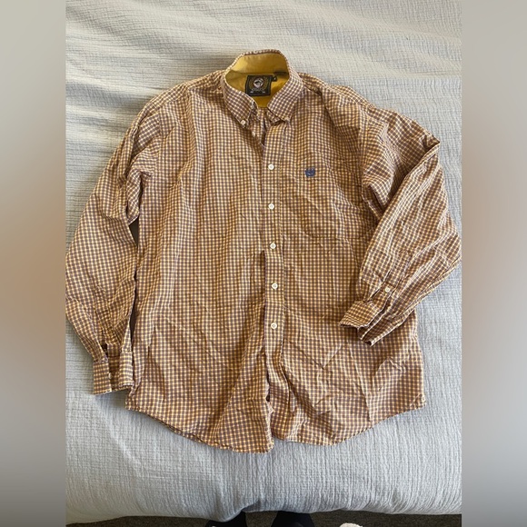 Cinch western button down plaid long sleeve shirt men’s size medium - Picture 1 of 8